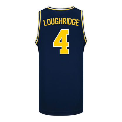 Michigan Wolverines Women's Basketball #4 Dallas Loughridge Student Athlete Blue Basketball Jersey