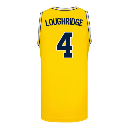Michigan Wolverines Women's Basketball #4 Dallas Loughridge Student Athlete Maize Basketball Jersey