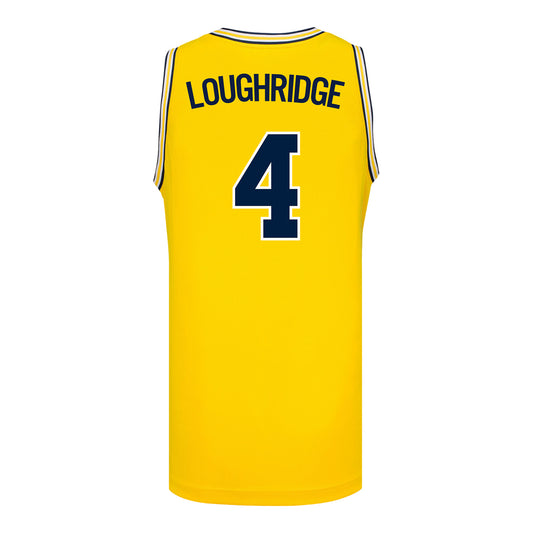 Michigan Wolverines Women's Basketball #4 Dallas Loughridge Student Athlete Maize Basketball Jersey