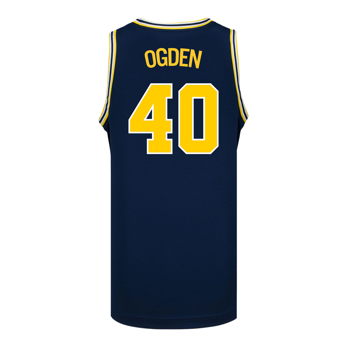 Michigan Wolverines Women's Basketball #40 Courtney Ogden Student Athlete Blue Basketball Jersey