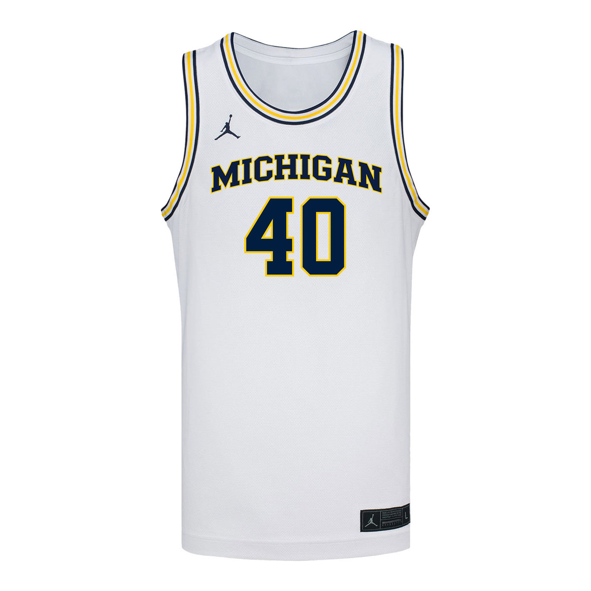 Michigan Wolverines Women's Basketball #40 Courtney Ogden Student Athlete White Basketball Jersey