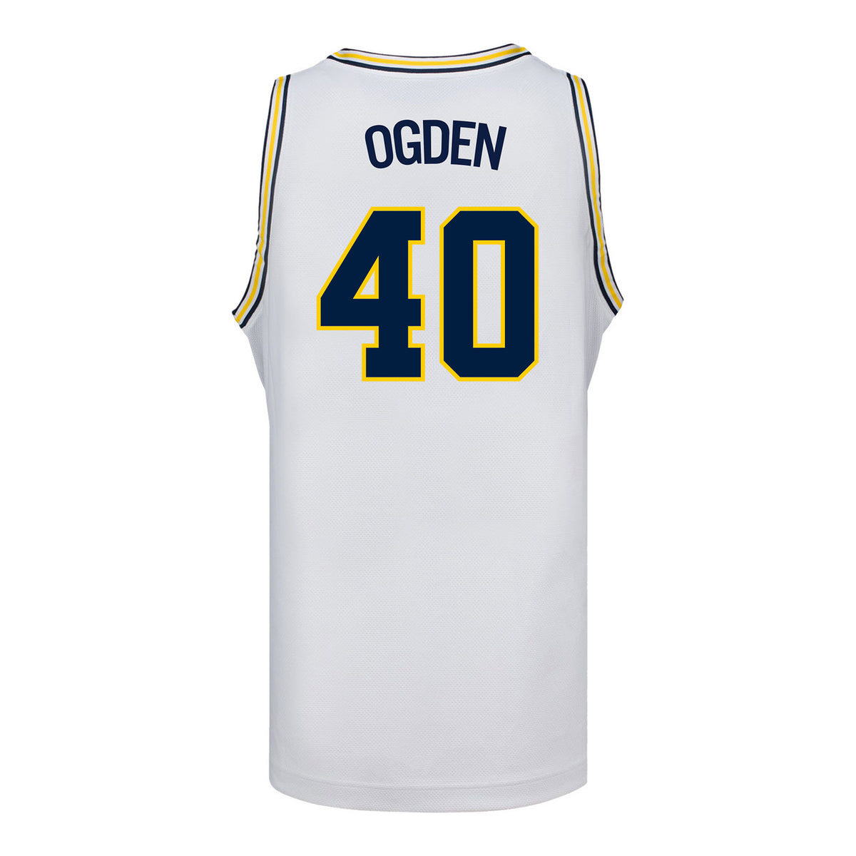 Michigan Wolverines Women's Basketball #40 Courtney Ogden Student Athlete White Basketball Jersey