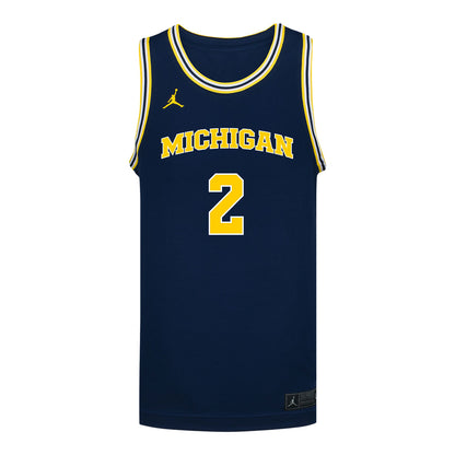 Michigan Wolverines #2 Kenny Noland Student Athlete Blue Basketball Jersey
