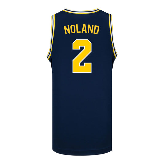 Michigan Wolverines #2 Kenny Noland Student Athlete Blue Basketball Jersey