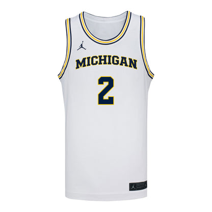 Michigan Wolverines #2 Kenny Noland Student Athlete White Basketball Jersey