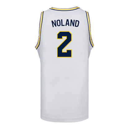 Michigan Wolverines #2 Kenny Noland Student Athlete White Basketball Jersey