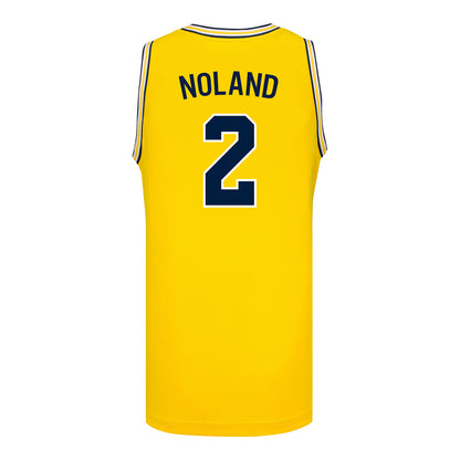 Michigan Wolverines #2 Kenny Noland Student Athlete Maize Basketball Jersey