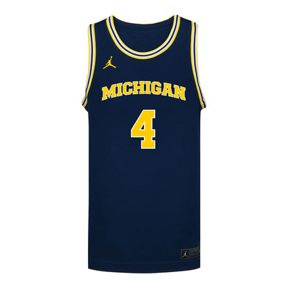 Michigan Wolverines #4 Brandon McCoy Jr. Student Athlete Blue Basketball Jersey