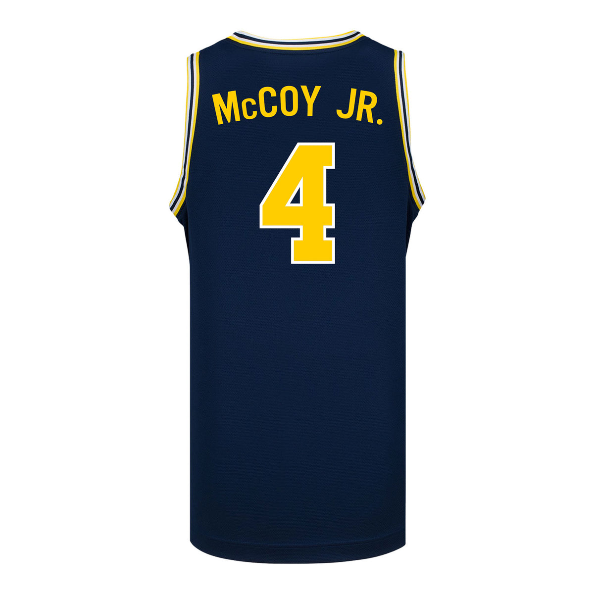Michigan Wolverines #4 Brandon McCoy Jr. Student Athlete Blue Basketball Jersey