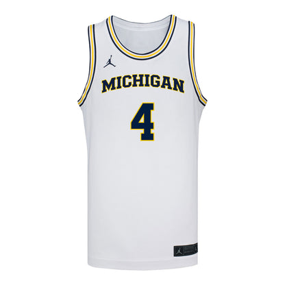 Michigan Wolverines #4 Brandon McCoy Jr. Student Athlete White Basketball Jersey