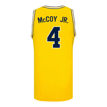 Michigan Wolverines #4 Brandon McCoy Jr. Student Athlete Maize Basketball Jersey