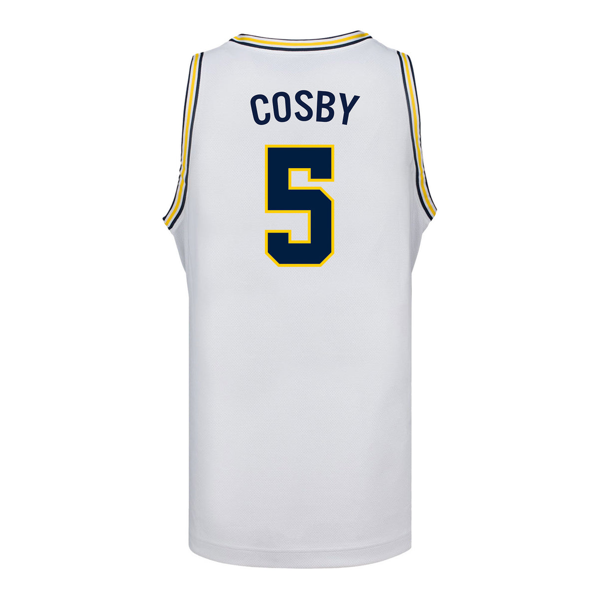 Michigan Wolverines #5 Lincoln Cosby Student Athlete White Basketball Jersey