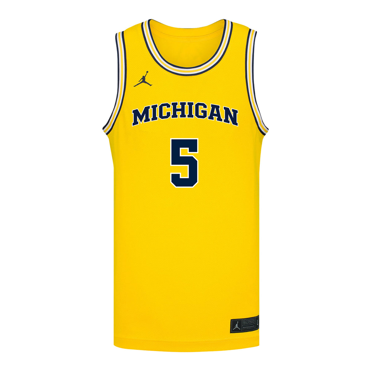Michigan Wolverines #5 Lincoln Cosby Student Athlete Maize Basketball Jersey