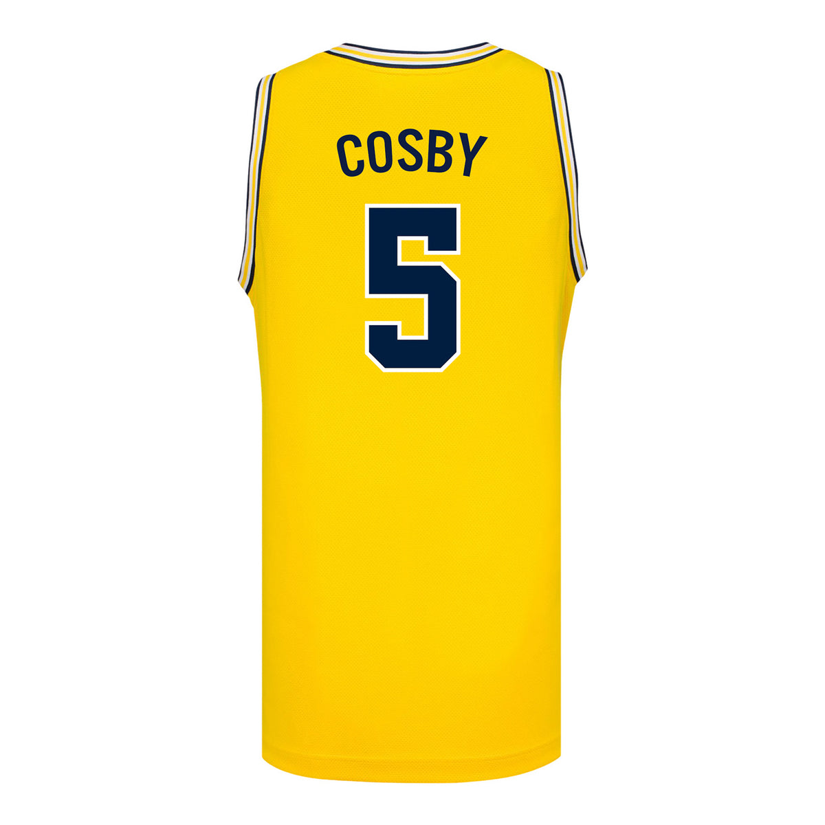 Michigan Wolverines #5 Lincoln Cosby Student Athlete Maize Basketball Jersey