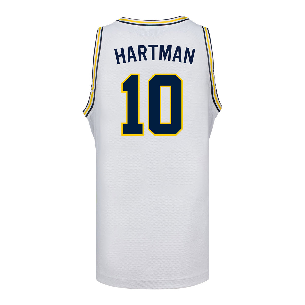 Michigan Wolverines #10 Joseph Hartman Student Athlete White Basketball Jersey