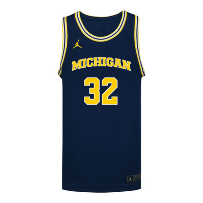 Michigan Wolverines Women's Basketball #32 Fope Ayo Student Athlete Blue Basketball Jersey