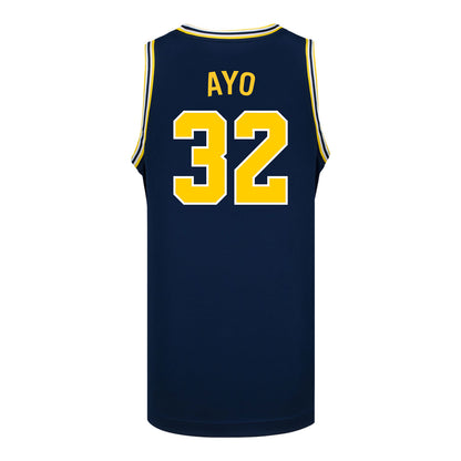 Michigan Wolverines Women's Basketball #32 Fope Ayo Student Athlete Blue Basketball Jersey