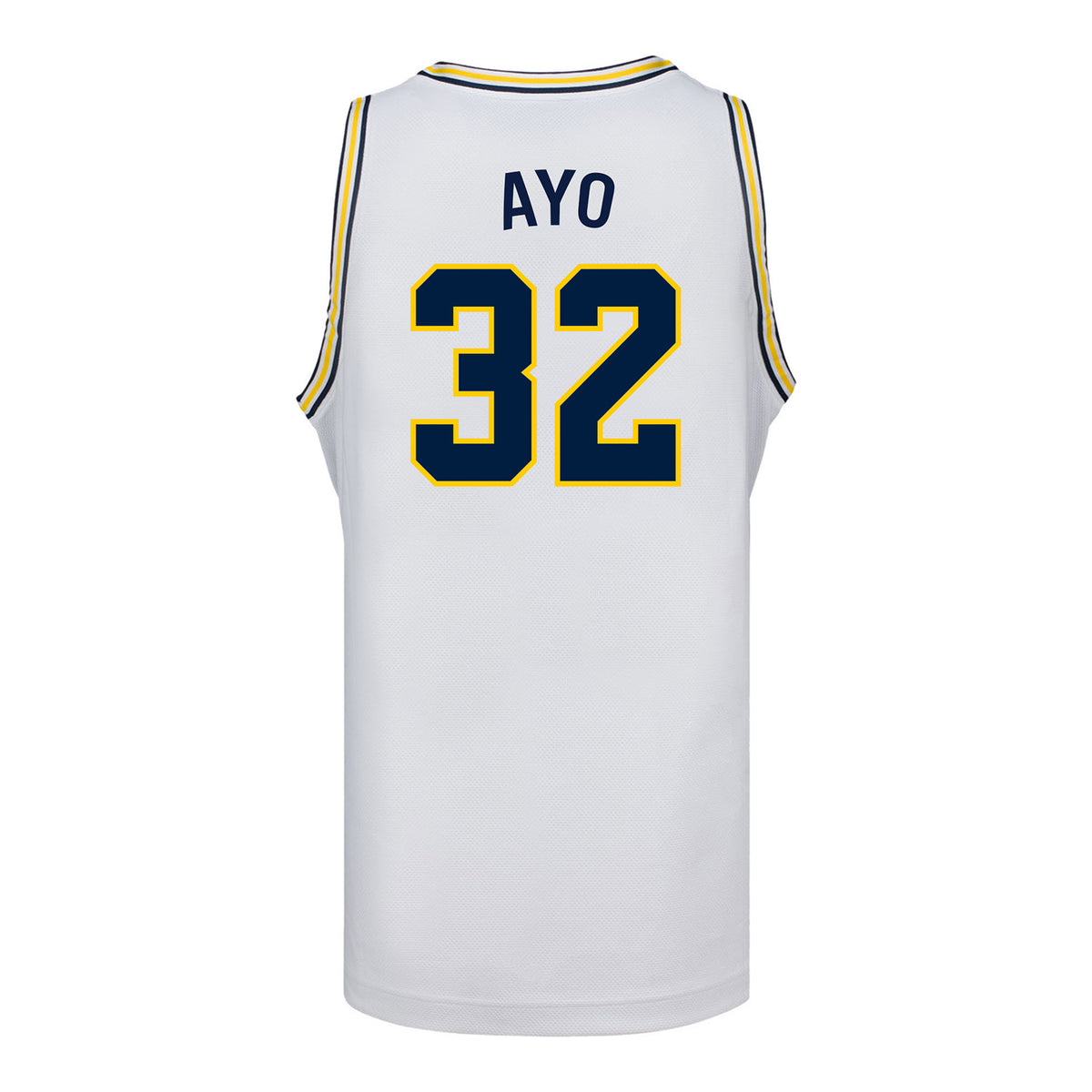 Michigan Wolverines Women's Basketball #32 Fope Ayo Student Athlete White Basketball Jersey