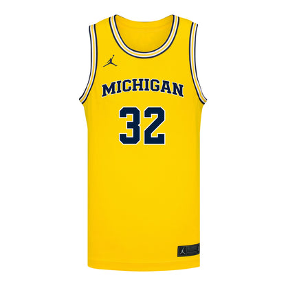 Michigan Wolverines Women's Basketball #32 Fope Ayo Student Athlete Maize Basketball Jersey