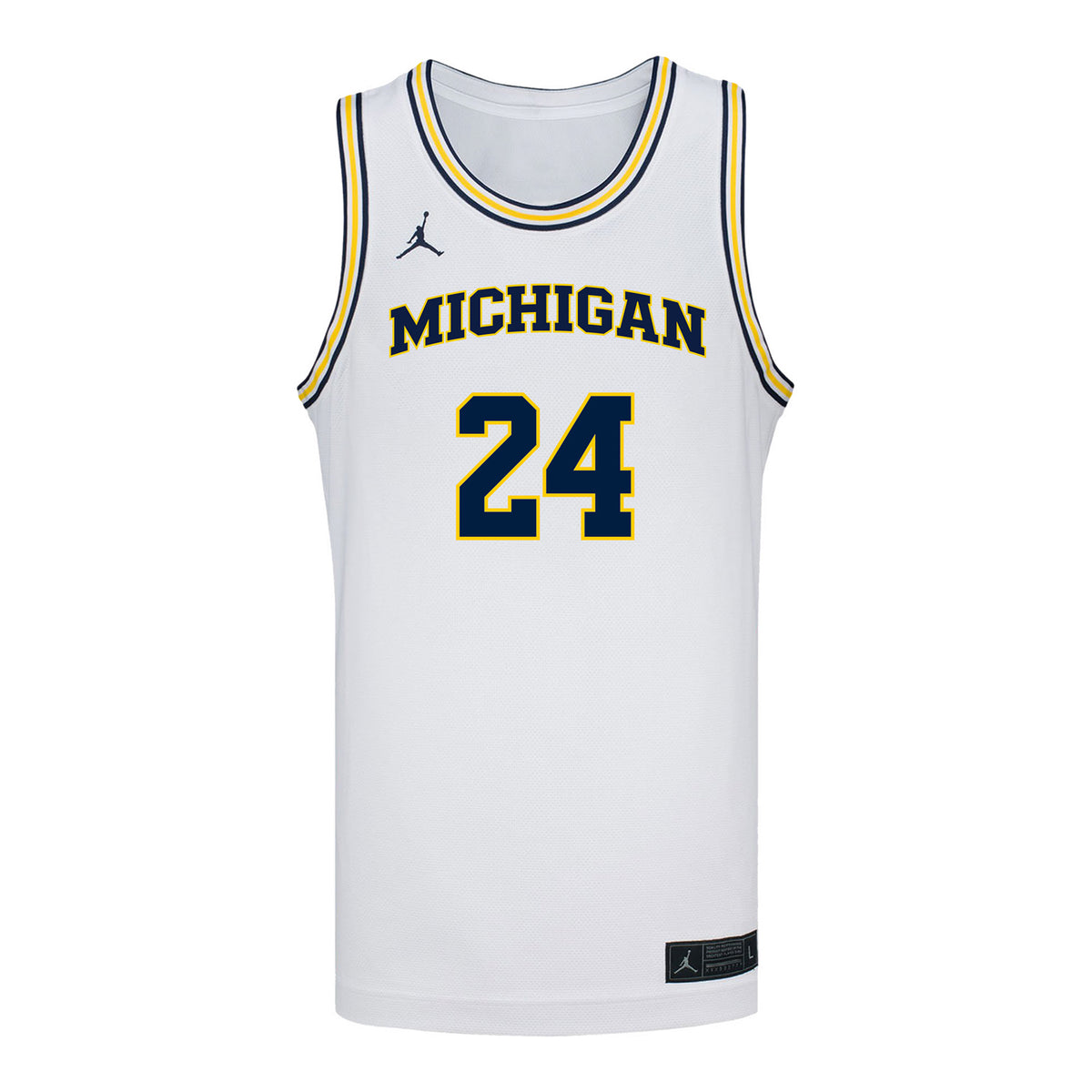 Michigan Wolverines Women's Basketball #24 Devin Cosgriff Student Athlete White Basketball Jersey