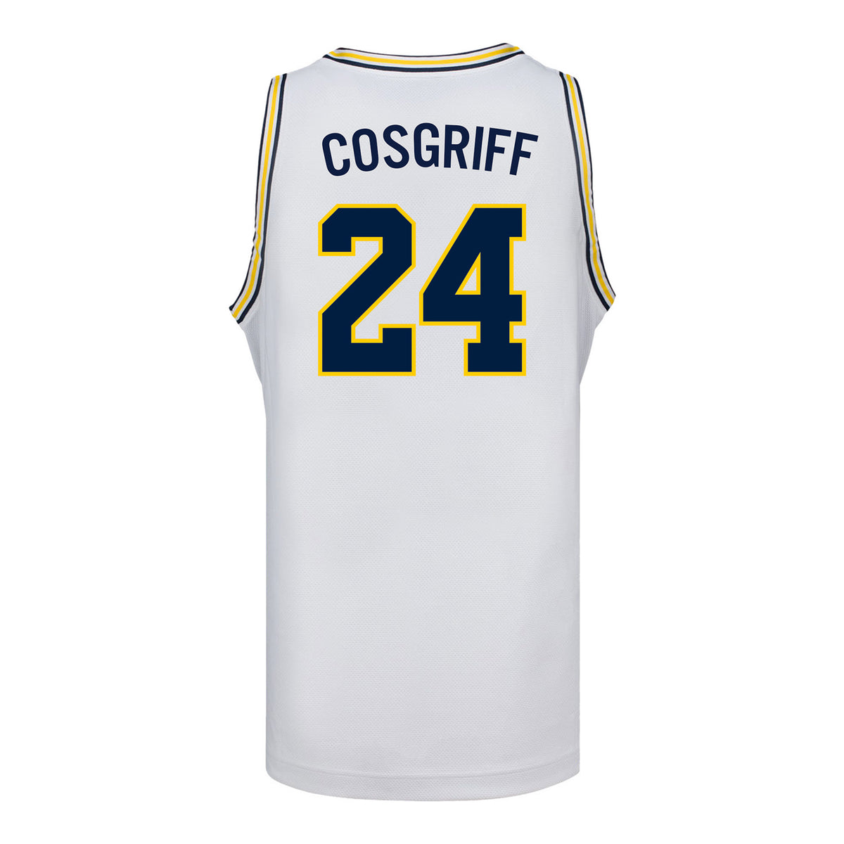 Michigan Wolverines Women's Basketball #24 Devin Cosgriff Student Athlete White Basketball Jersey