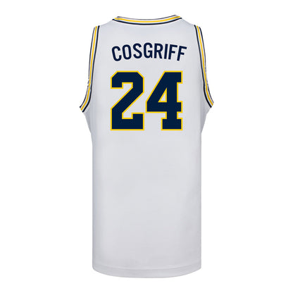 Michigan Wolverines Women's Basketball #24 Devin Cosgriff Student Athlete White Basketball Jersey