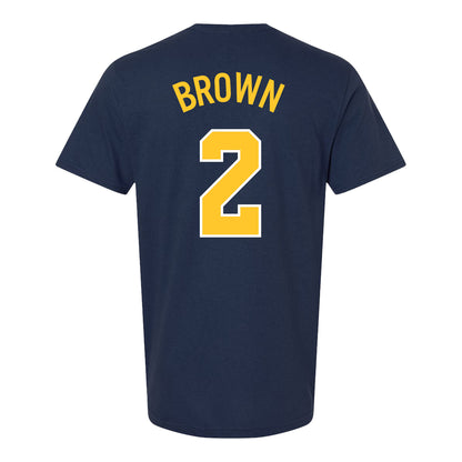 Michigan Wolverines Women's Basketball Student Athlete #2 Macy Brown Youth T-Shirt - Back View