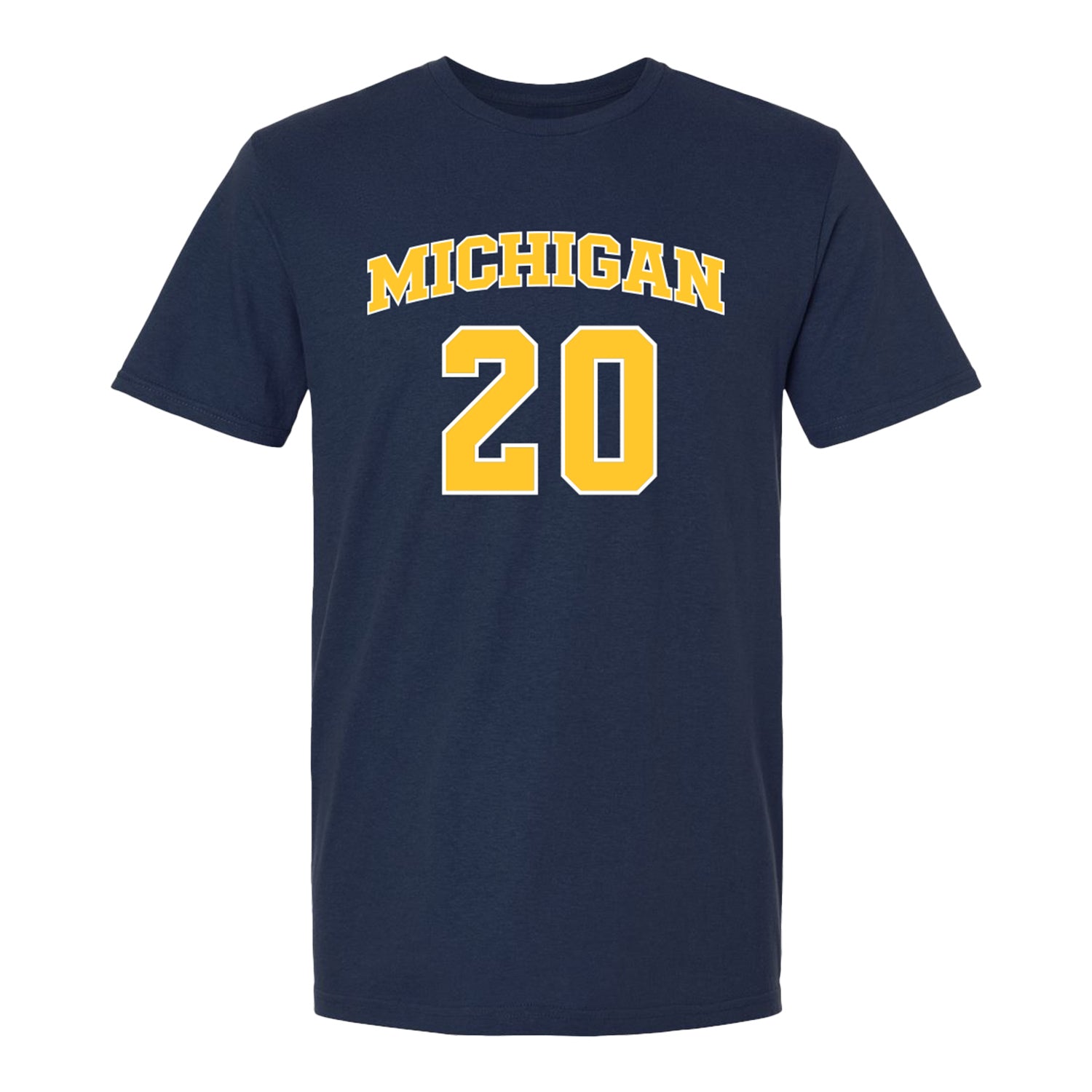 Michigan Wolverines Women's Basketball Student Athlete #20 Alyssa Crockett Youth T-Shirt - Front View
