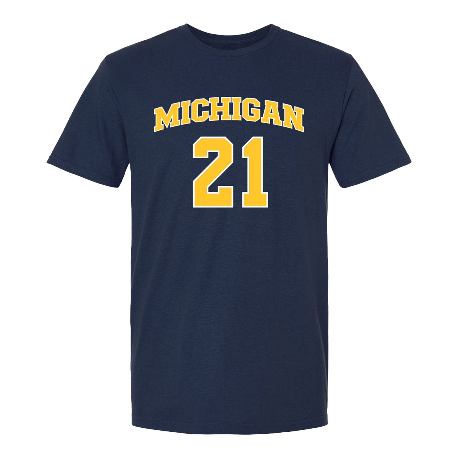 Michigan Wolverines Women's Basketball Student Athlete #21 Ally VanTimmeren Youth T-Shirt - Front View