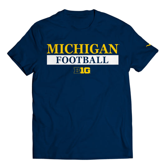 Valiant University of Michigan Football Navy T-Shirt