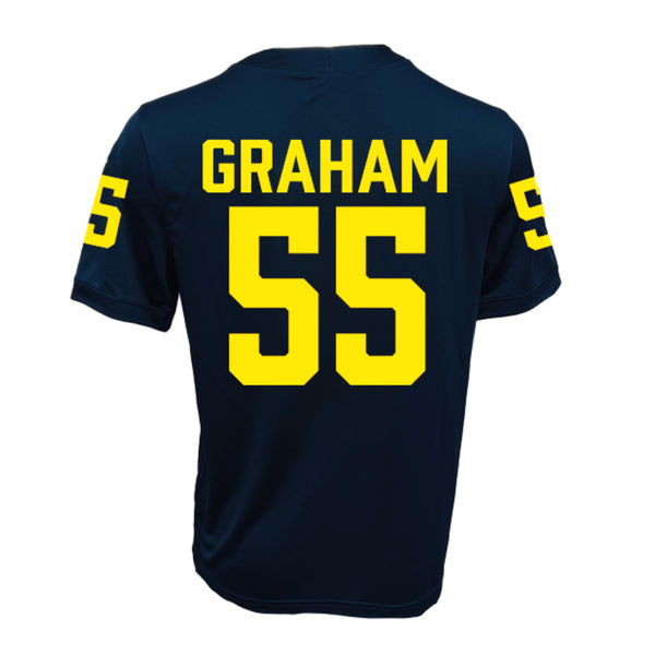 Michigan Wolverines Jordan Blue Mason Graham #55 Jersey – The M Den Shop