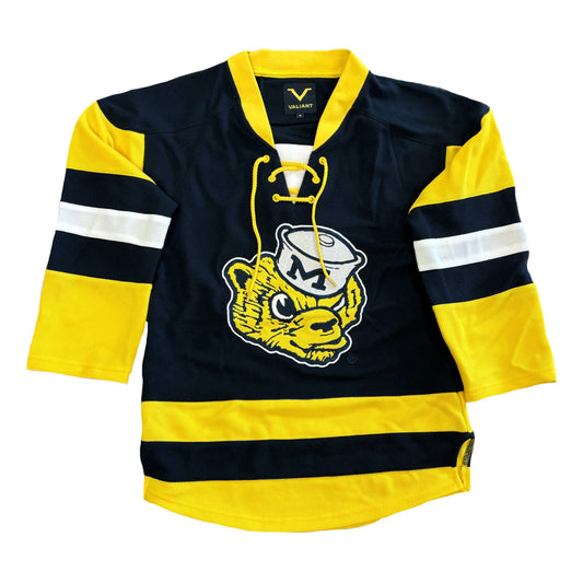 Youth Michigan Wolverines Navy Hockey Jersey