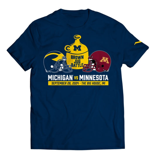 Michigan Wolverines Valiant Blue Little Brown Jug Gameday Tee