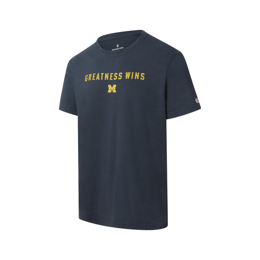 Men's Michigan Greatness Wins Tee - Navy