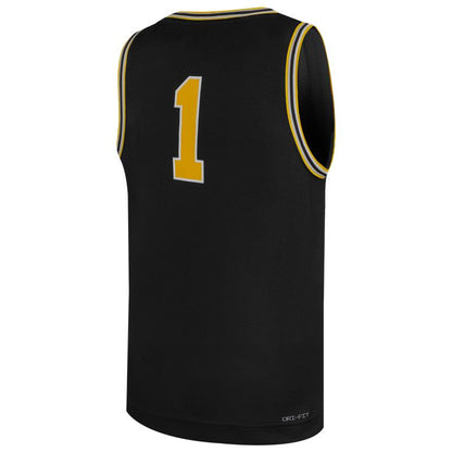 Michigan Wolverines Jordan Basketball #1 Youth Alternate Blue Jersey