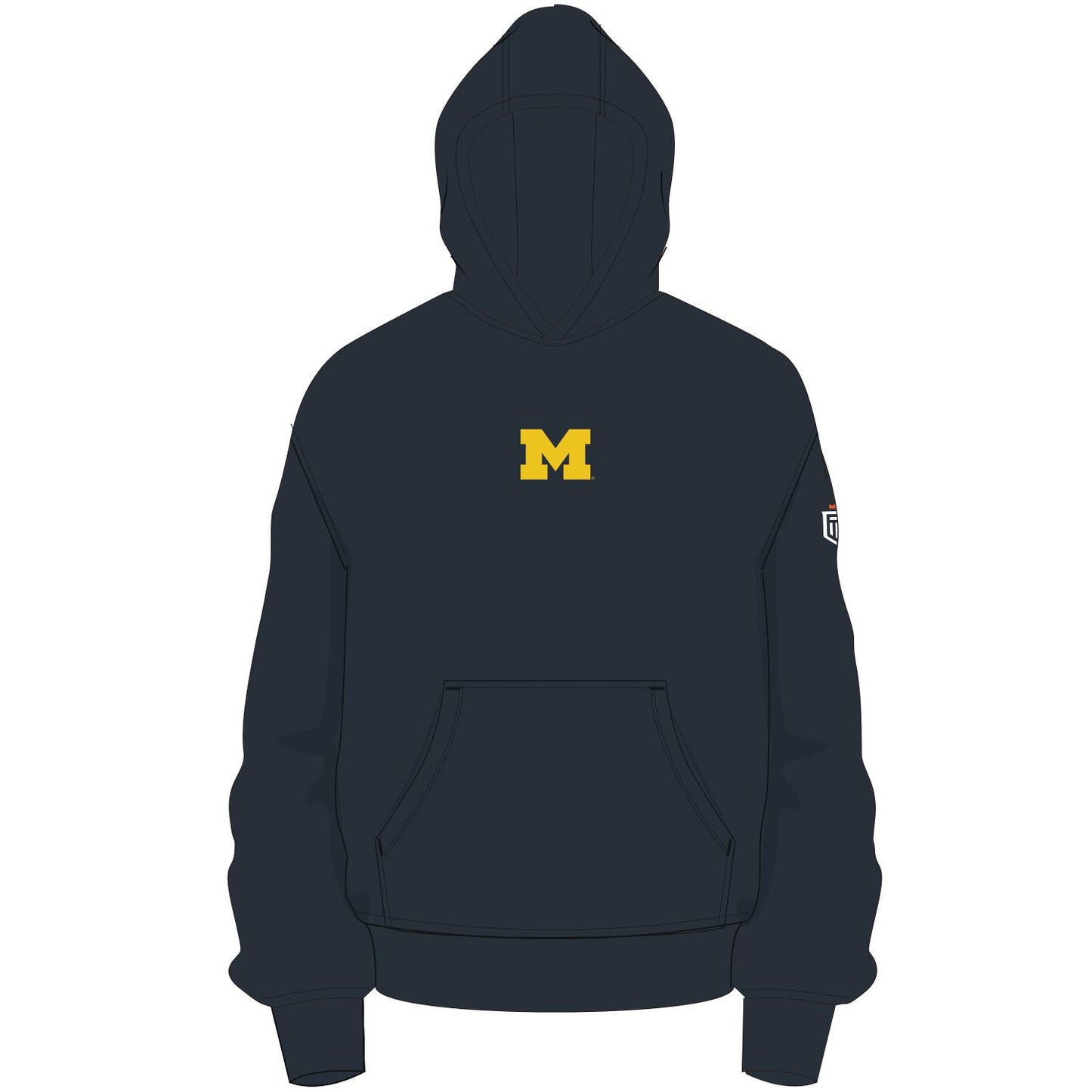 Men's Michigan Block M Hoodie - Navy